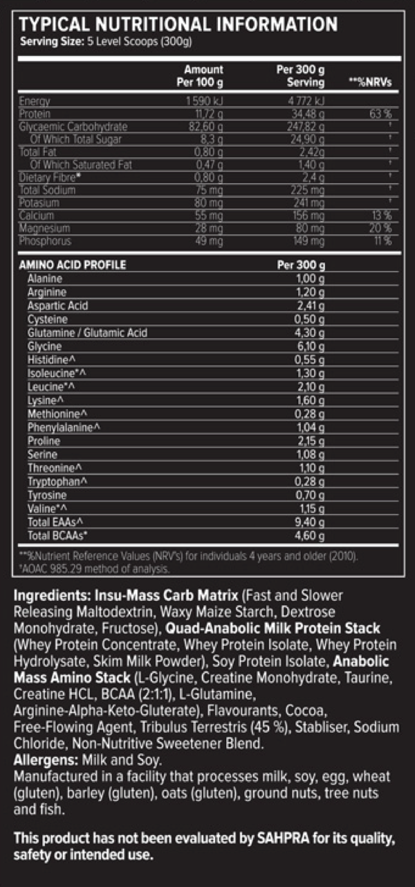 Evolve Nutrition Ultra Anabolic Mass 2kg