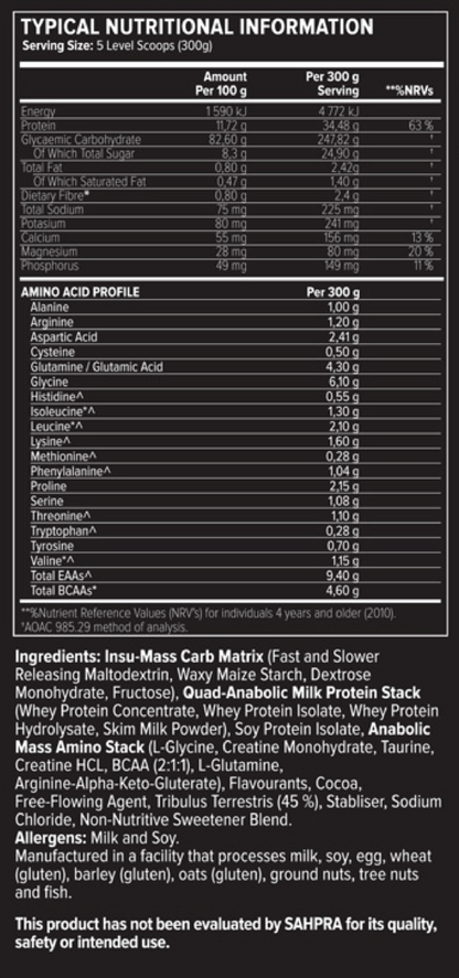 Evolve Nutrition Ultra Anabolic Mass 2kg