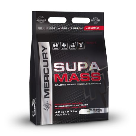 TNT Mercury Supa Mass 4.2kg BAG - White Chocolate (Mass Gainer)